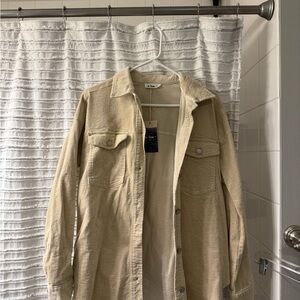 In Bloom Beige Corduroy Shirt
